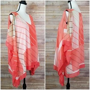 Lane Bryant Cold Shoulder Coral Color Size 14/16